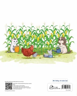 Các bạn nhỏ tưới nước chăm sóc vườn ngô
