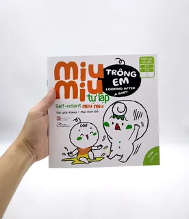 Miu Miu trông em - bìa sách ehon