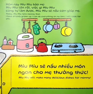 Miu Miu tự nấu cơm giúp mẹ