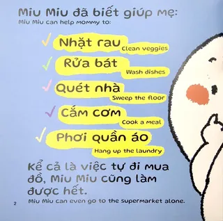 Danh sách việc nhà Miu Miu giúp mẹ