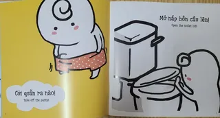 Miu Miu học cách đi vệ sinh tự lập