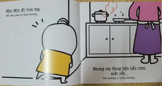 Miu Miu tìm mẹ nhưng mẹ bận nấu cơm