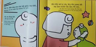 Miu Miu tự rửa bát giúp mẹ