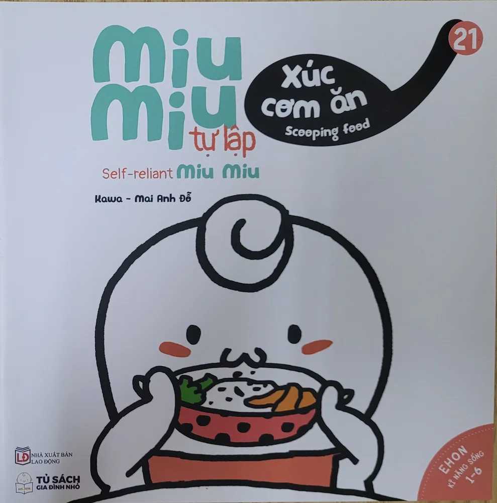 Sách Ehon Kĩ Năng Sống - Tập 19 - Miu Miu Tự Lập - Mặc Quần Áo bìa mềm cho bé 1-5 tuổi của Kawa, Mai Anh Đỗ, bìa trắng