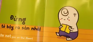 Bài học đừng tè bậy ra sàn nhà