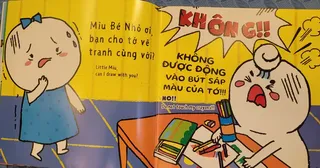 Miu Bé Nhỏ từ chối chia sẻ bút sáp màu