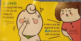 Bài học đừng ngoáy mũi rồi cho vào miệng