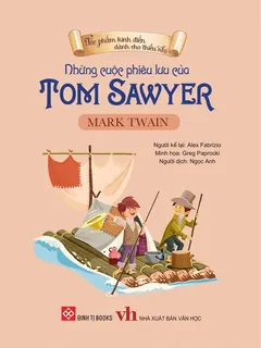 Bìa sách Tom Sawyer phiêu lưu trên bè