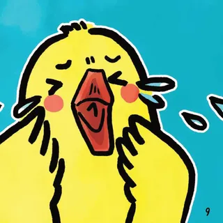 Chú chim vịt con đang khóc to