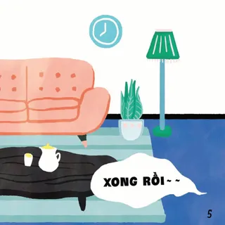 Phòng khách sau khi trốn tìm xong rồi
