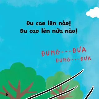 Bé vui chơi xích đu đung đưa
