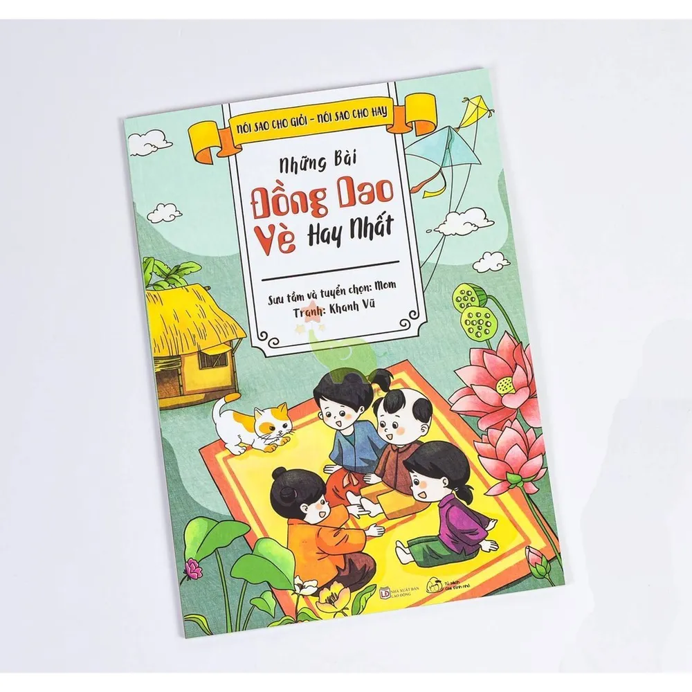 Những Bài Đồng Dao Vè Hay Nhất bìa mềm cho bé từ 0 tuổi, bìa màu xanh lá pastel