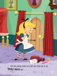Alice thu nhỏ lại sau khi uống chai bé tí