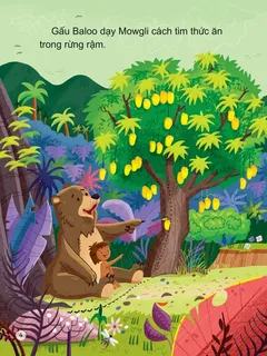 Gấu Baloo dạy Mowgli tìm thức ăn rừng