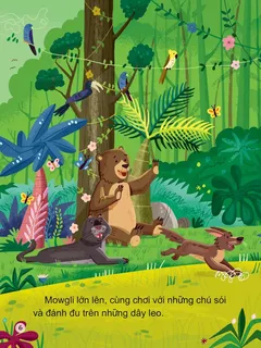Mowgli lớn lên vui chơi trong rừng xanh