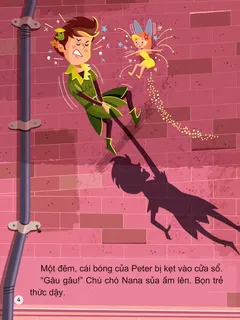 Peter Pan và bóng bị kẹt cửa sổ