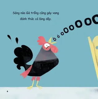 Gà trống gáy vang đánh thức cả làng