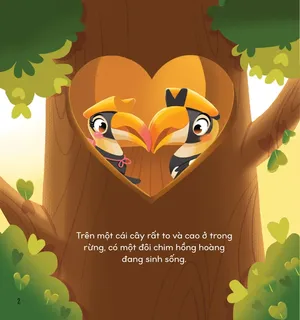 Đôi chim hồng hoàng sống trong rừng