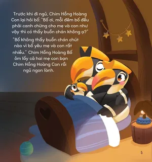 Chim Hồng Hoàng Bố ôm gia đình ngủ ngon