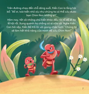 Kiến Con và Kiến Bố chạy cứu Chim Non