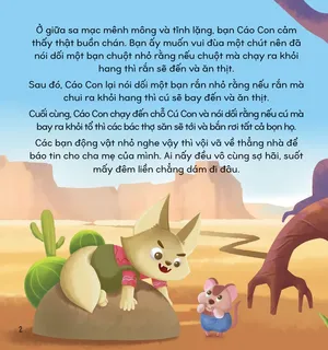 Cáo Con nói dối bạn bè trong sa mạc