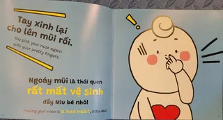 Bài học về thói quen ngoáy mũi mất vệ sinh