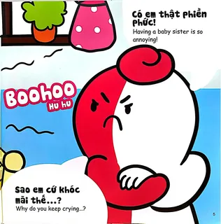 Miu tức giận vì em gái khóc mãi