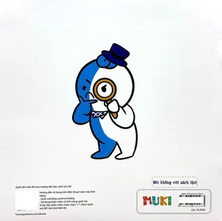 Nhân vật Miu Miu cầm kính lúp tò mò