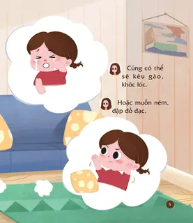 Biểu hiện cáu giận: khóc lóc và đập đồ