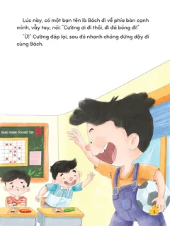 Bạn bè rủ nhau đá bóng giờ ra chơi