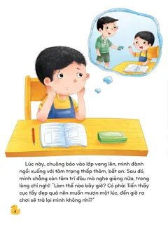 Cậu bé lo lắng bị bạn mượn đồ