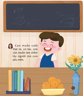 Niềm vui muốn cười và ôm người thân