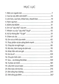 Mục lục 22 chủ đề dậy thì cho bé trai
