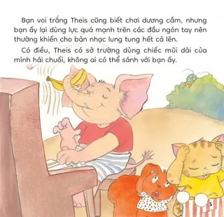 Theis voi trắng dùng vòi hái chuối tài tình