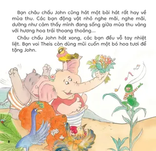 Châu chấu John hát và nhận hoa tặng