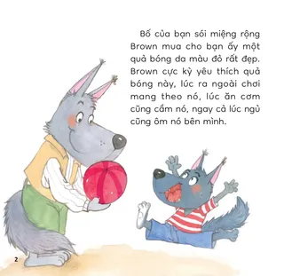 Bố tặng Brown quả bóng đỏ yêu thích