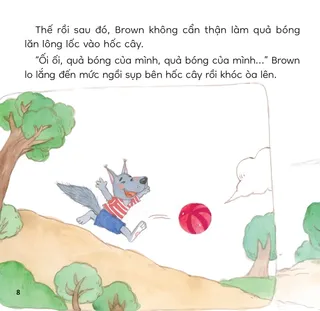 Brown vô ý làm bóng lăn vào hốc cây