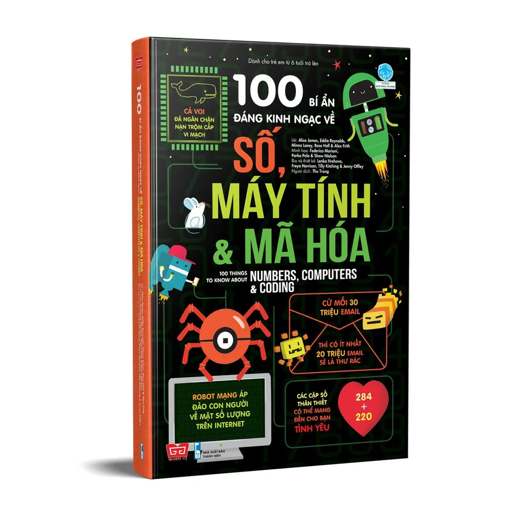 Số, Máy Tính Và Mã Hóa bìa cứng cho bé 6 tuổi trở lên của Nhiều Tác Giả, NXB Thế Giới, bìa đen nổi bật