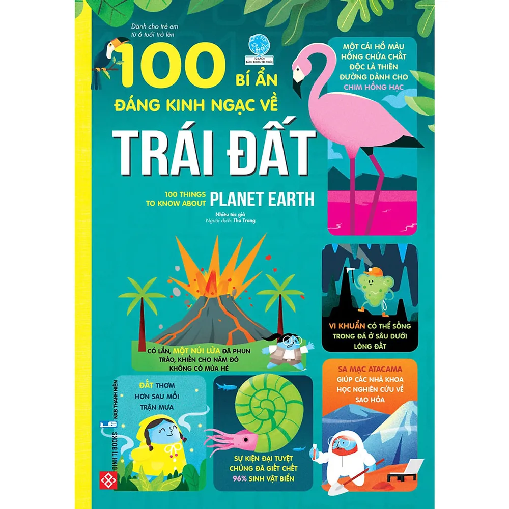 Trái Đất bìa cứng cho bé 6 tuổi trở lên của Nhiều Tác Giả, NXB Thanh Niên, bìa xanh lá rực rỡ