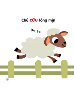 Chú cừu lông mịn nhảy qua hàng rào