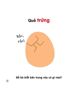 Quả trứng đang nở với tiếng rắc rắc