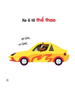 Xe ô tô thể thao với gấu lái xe