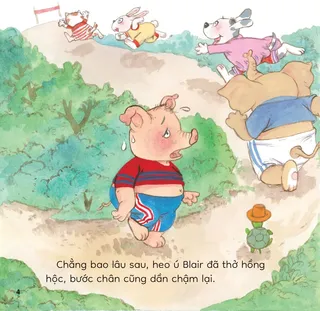 Heo Blair kiệt sức và chậm lại trong cuộc đua