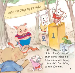 Blair về đích cuối trong cuộc đua ngắn