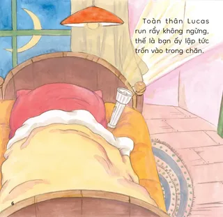 Lucas run rẩy trốn vào trong chăn