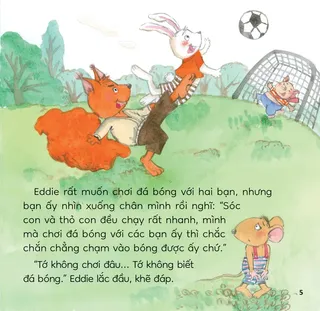 Eddie tự ti khi chơi đá bóng cùng bạn