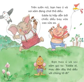 Eddie và bạn bè vui chơi thả diều