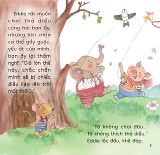 Eddie sợ hãi, từ chối chơi thả diều cùng bạn