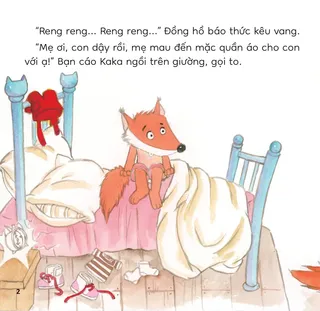 Kaka cáo ỷ lại mẹ mặc quần áo