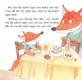 Kaka ỷ lại mẹ lấy bánh ngọt